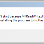 MFReadWrite.dll error