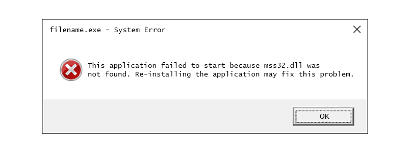 MSS32.dll error