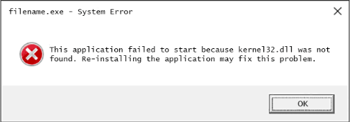 Kernel32.dll error