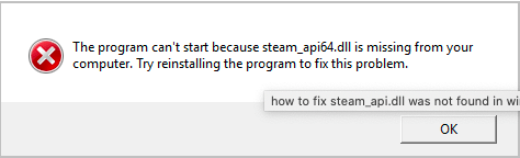 steam_api.dll error