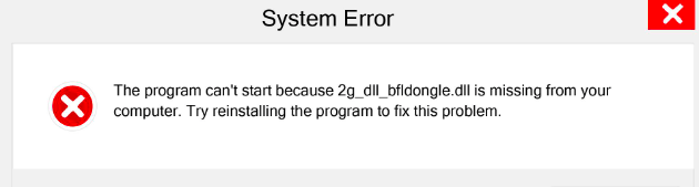 2g_dll_bfldongle.dll error
