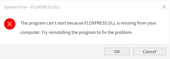 floxpress.dll error