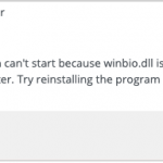 winbio.dll error