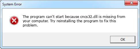 Cncs32.dll error