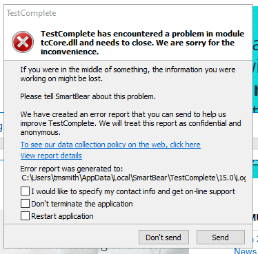 tcCoreEx.dll error