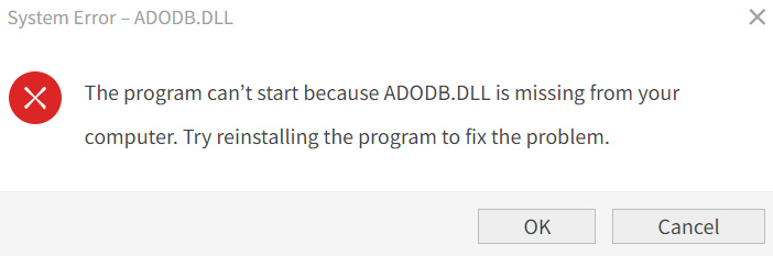 adodb.dll missing download